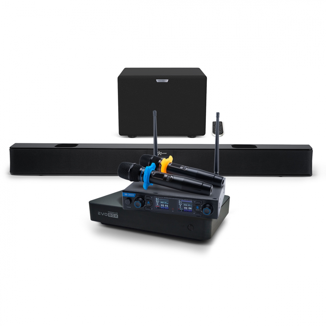Hi-End караоке-система EVOBOX Premium + EvoSoundBar (саундбар с караоке) в Волоколамске