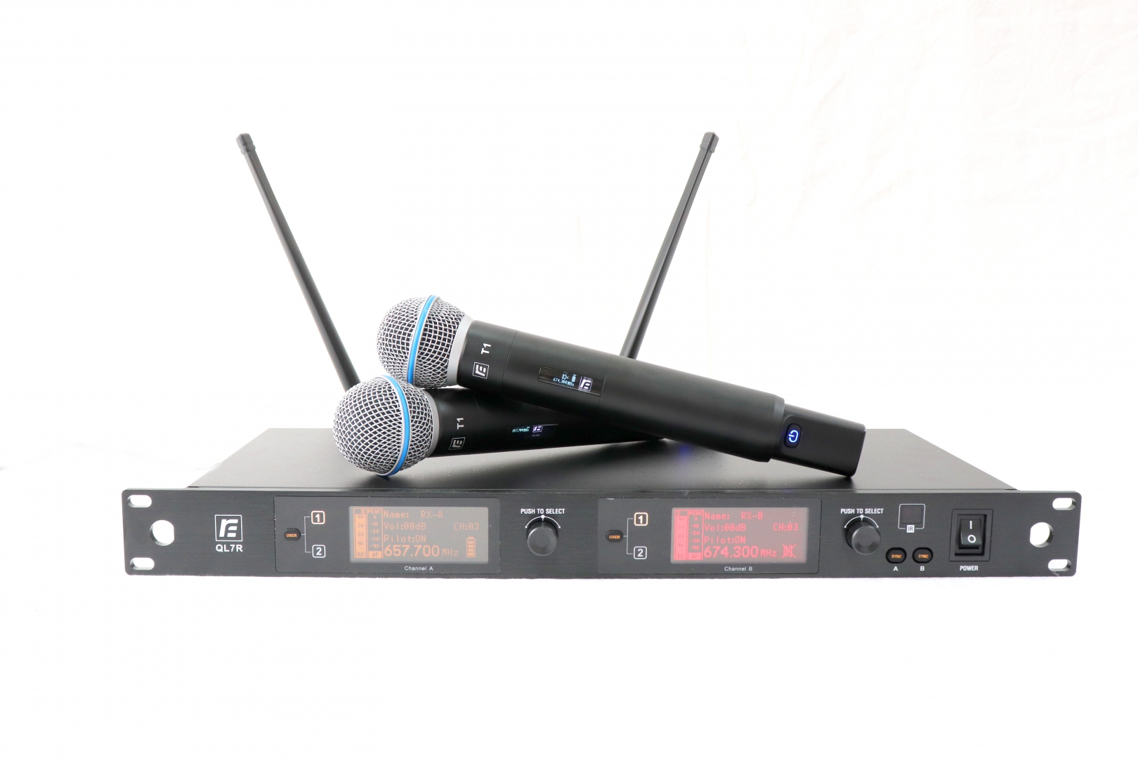 RFIntell QL7R/T1-A 651,800-683,400 МГц 2-канальная радиосистема с 2-мя ручными микрофонами в Волоколамске