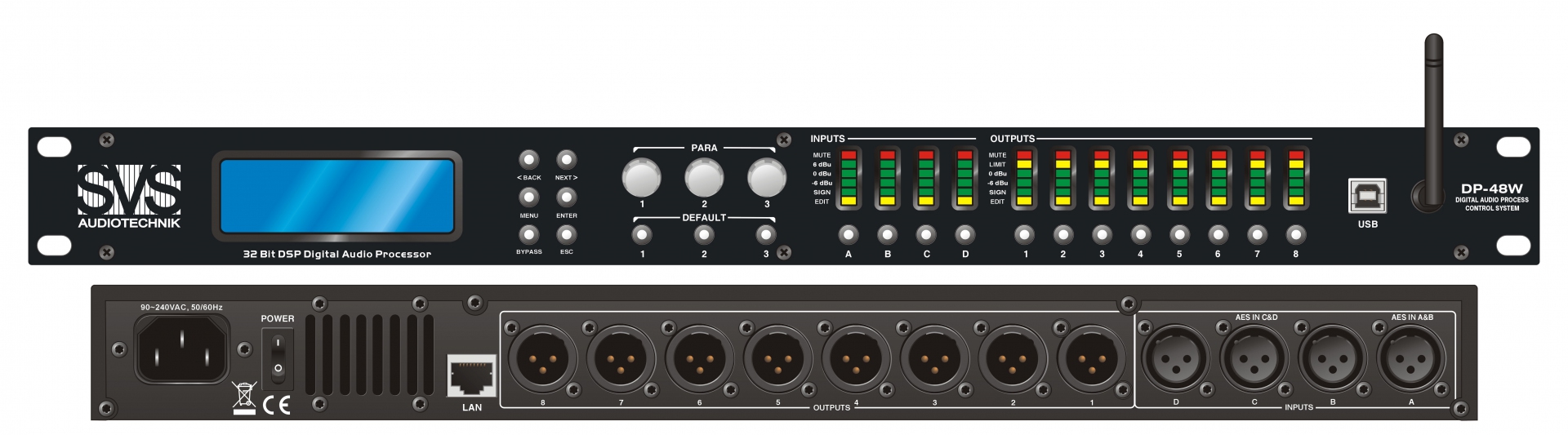 SVS Audiotechnik DP-48W Цифровой процессор: 4 входа 8 выходов в Волоколамске