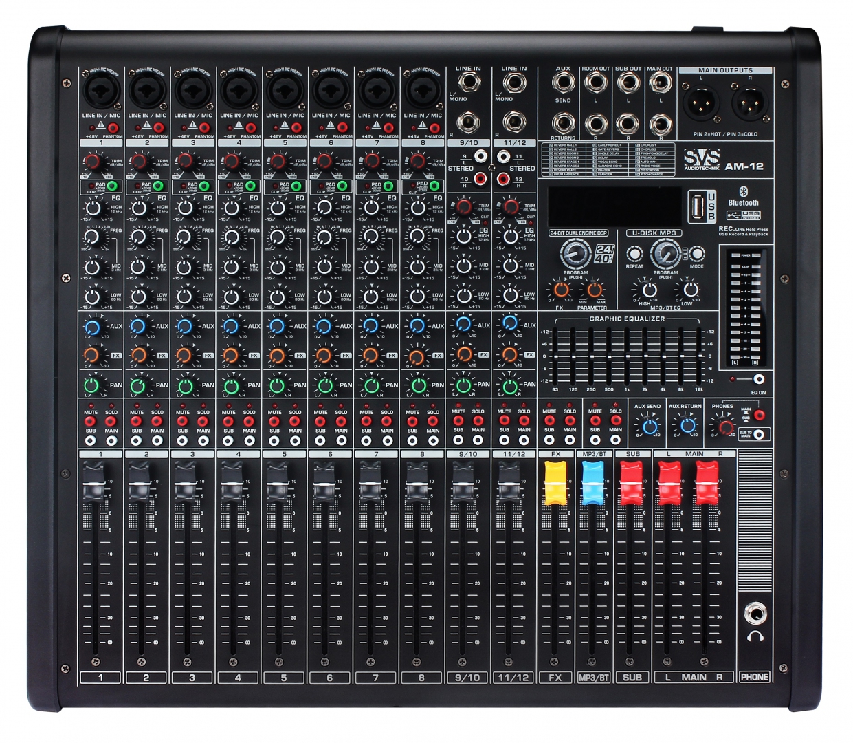 SVS Audiotechnik mixers AM-12 Микшерный пульт аналоговый, 12-канальный в Волоколамске