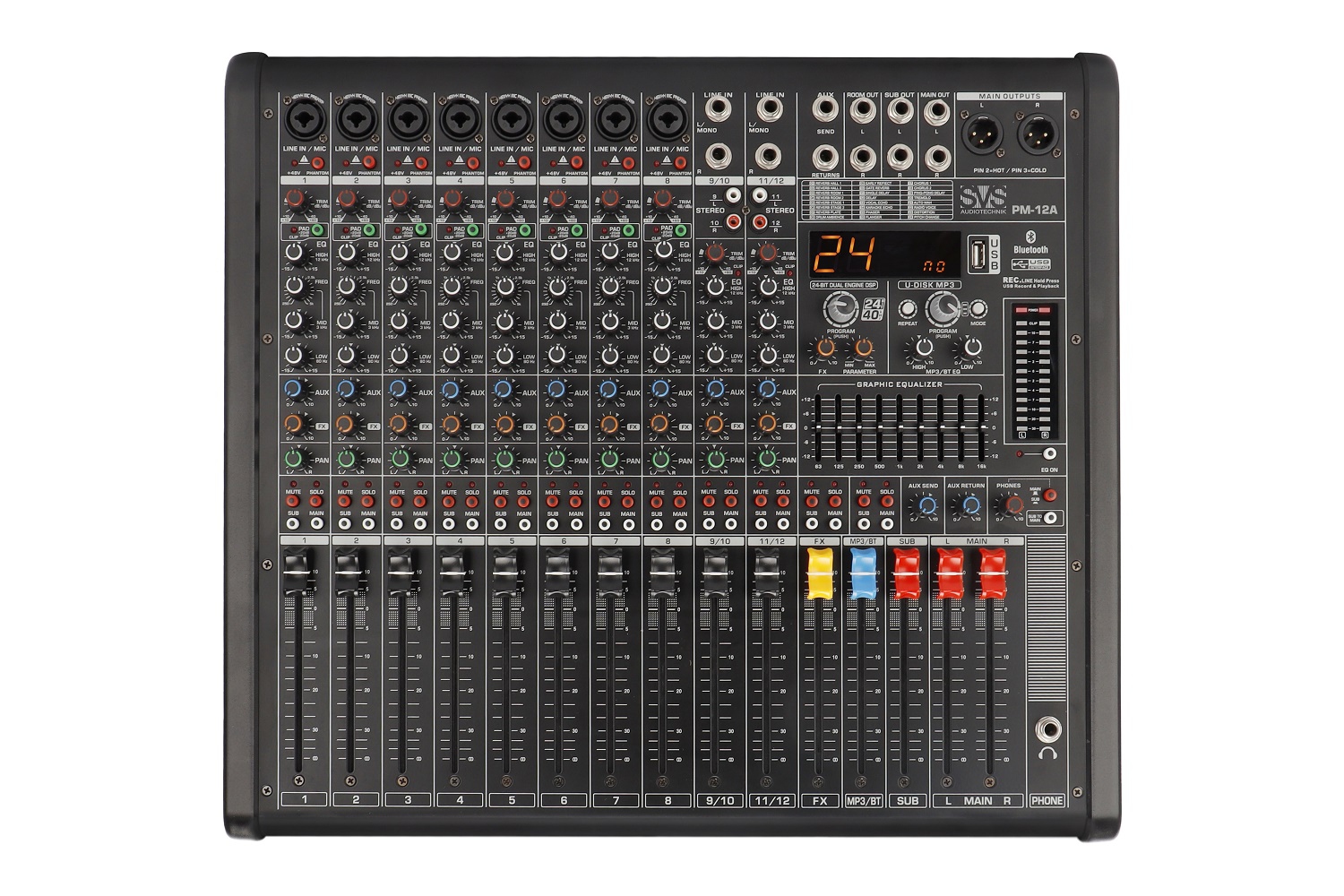 SVS Audiotechnik mixers PM-12A Активный аналоговый микшерный пульт, 12-канальный в Волоколамске